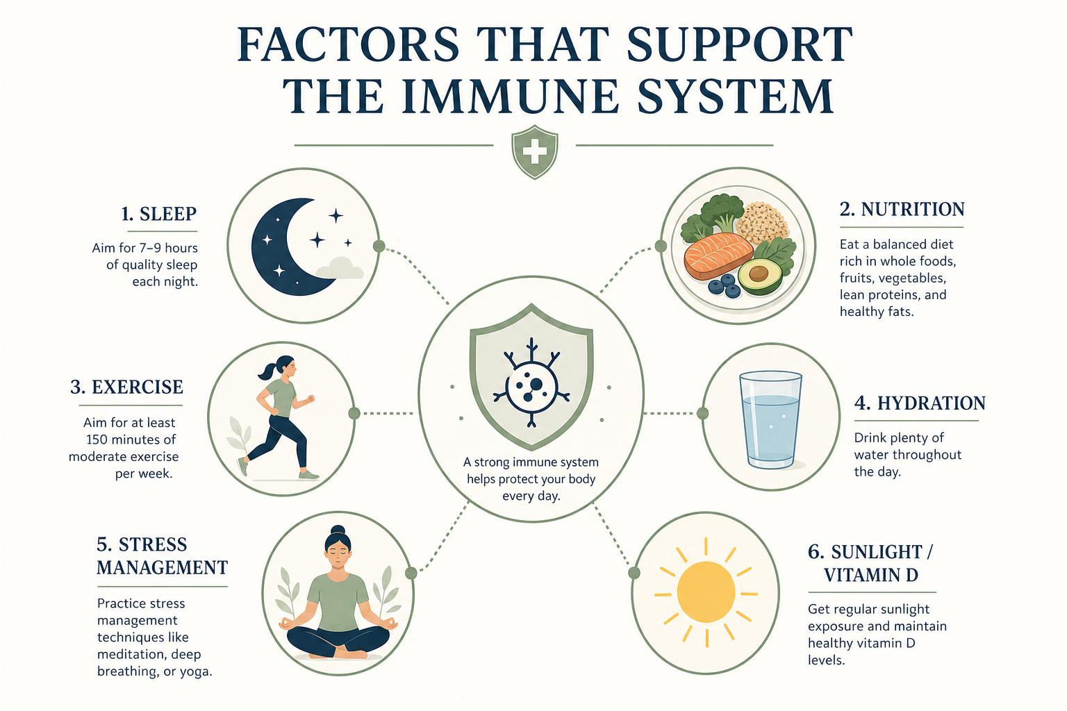 Factors that support the immune system